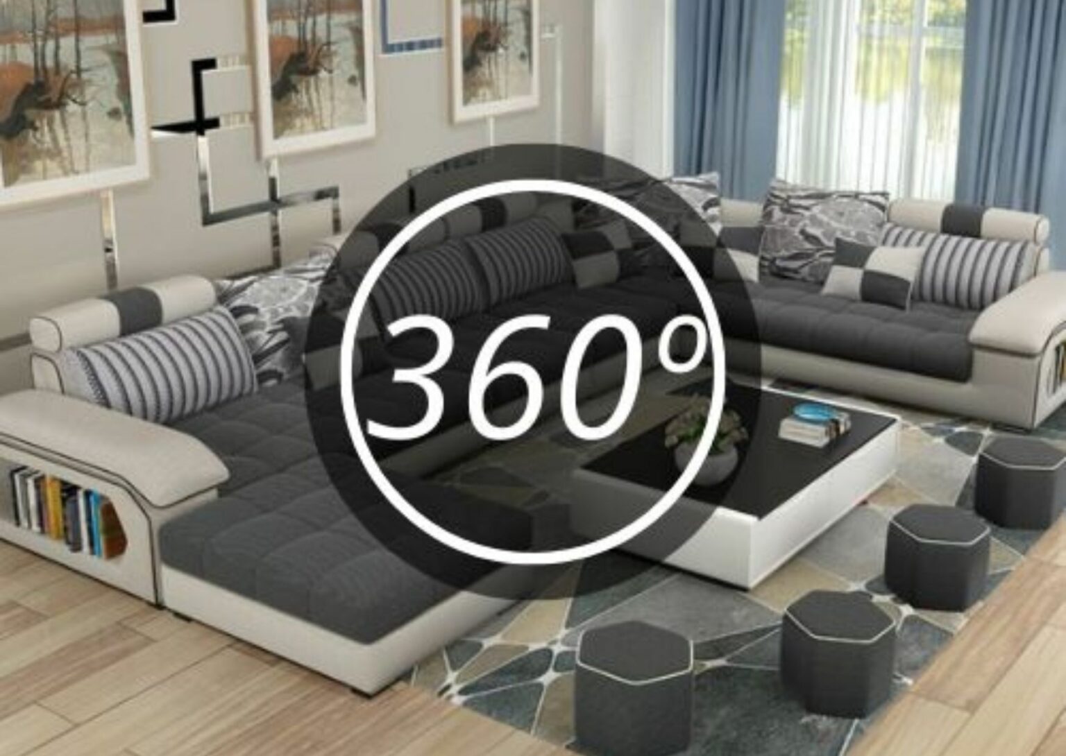 Tour virtual 360 de arquitectura comparado con un render y una animación 3D